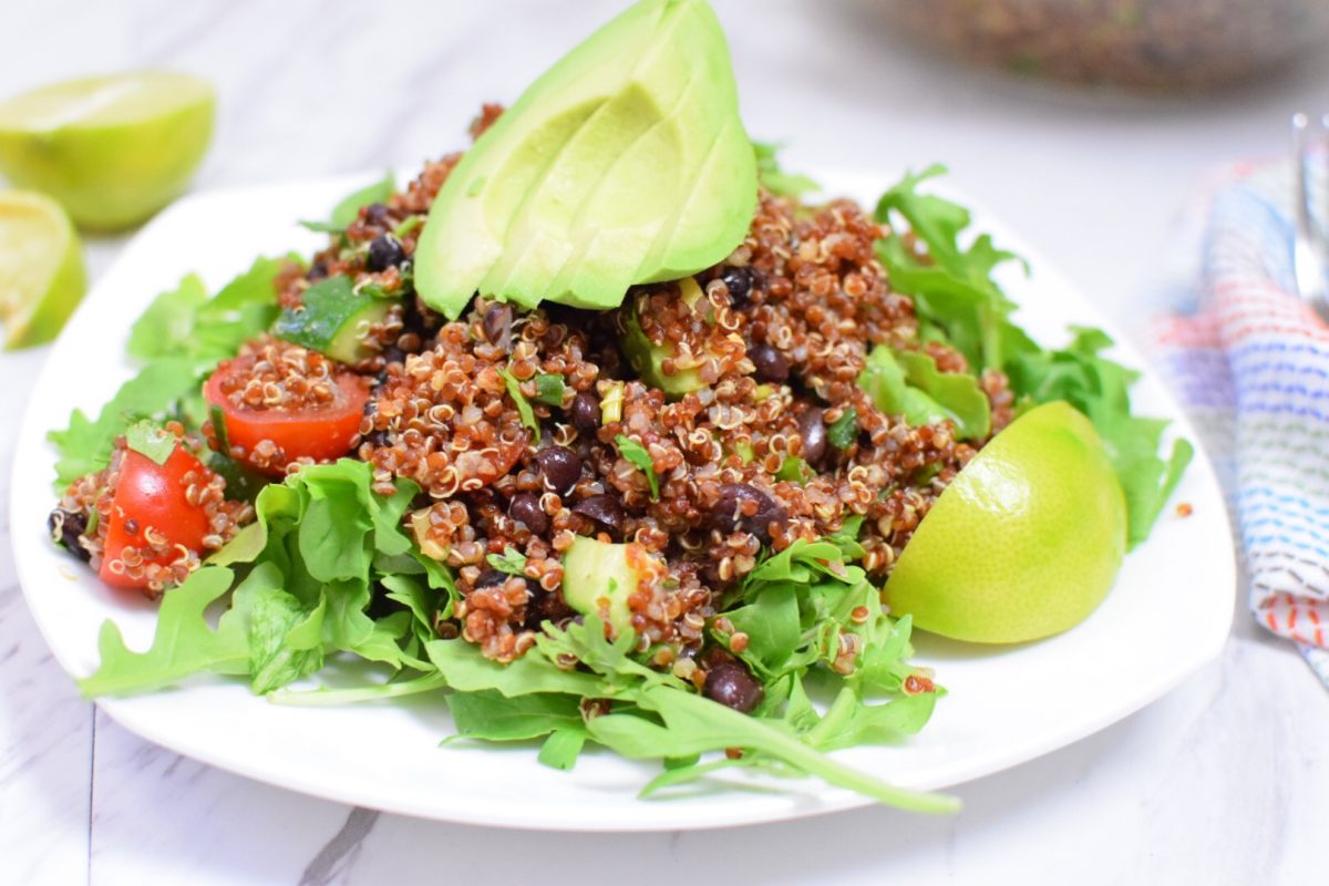 Vegan Red Quinoa Taco Salad | Anti Candida