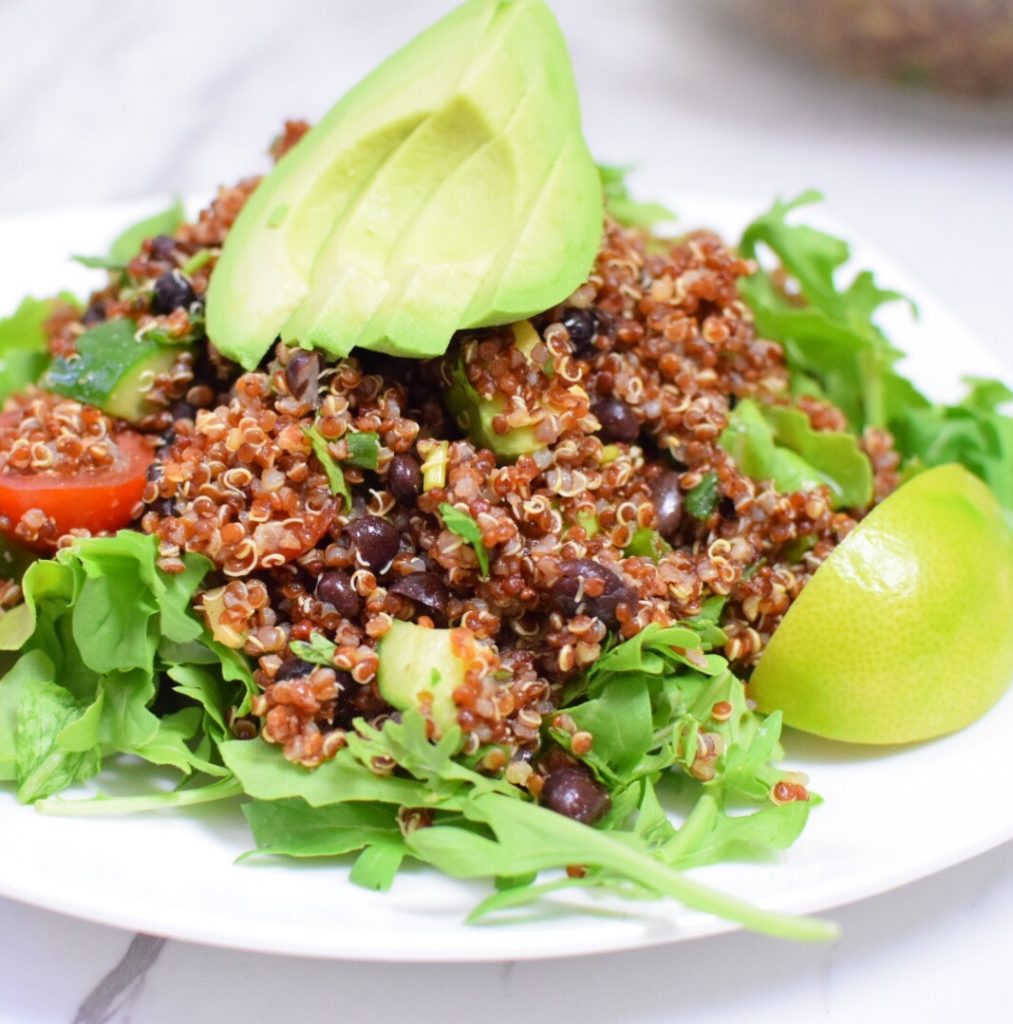 Zoomed Quinoa Taco Salad Natural Tasty Chef