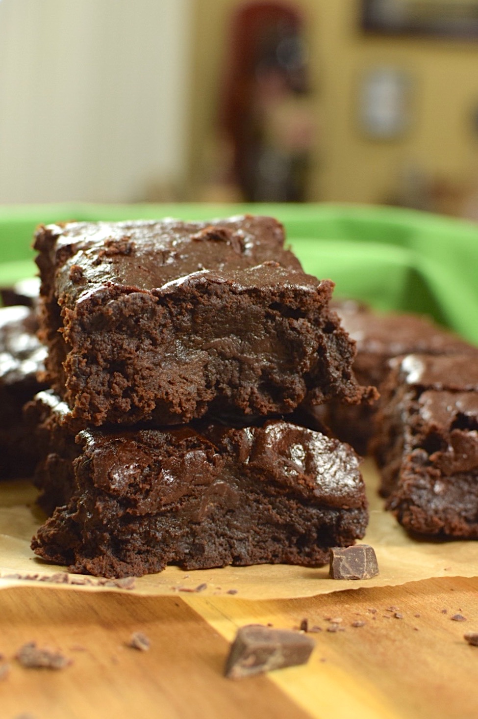 gluten free fudgy brownies - refined sugar free