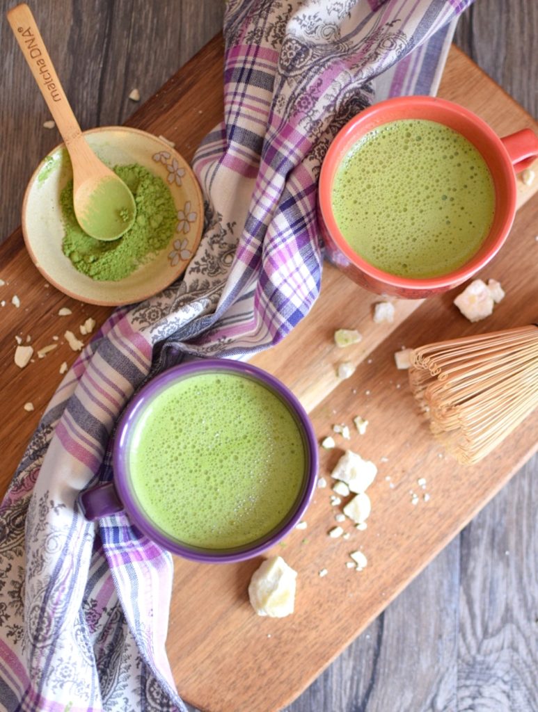 vegan maple matcha latte