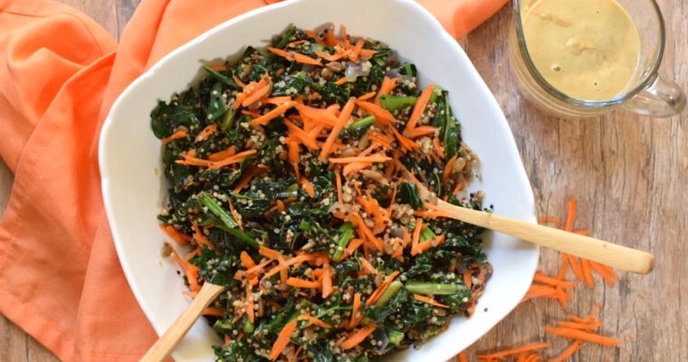 Kale and Quinoa “Caesar” Salad