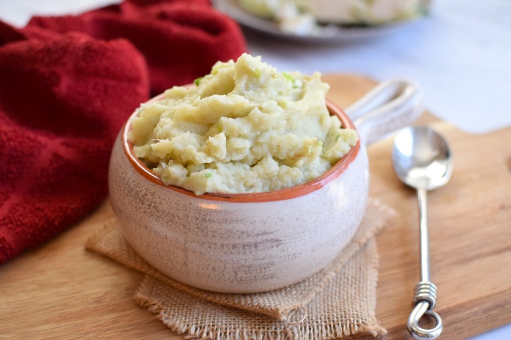 The BEST cauliflower and sweet potato mash