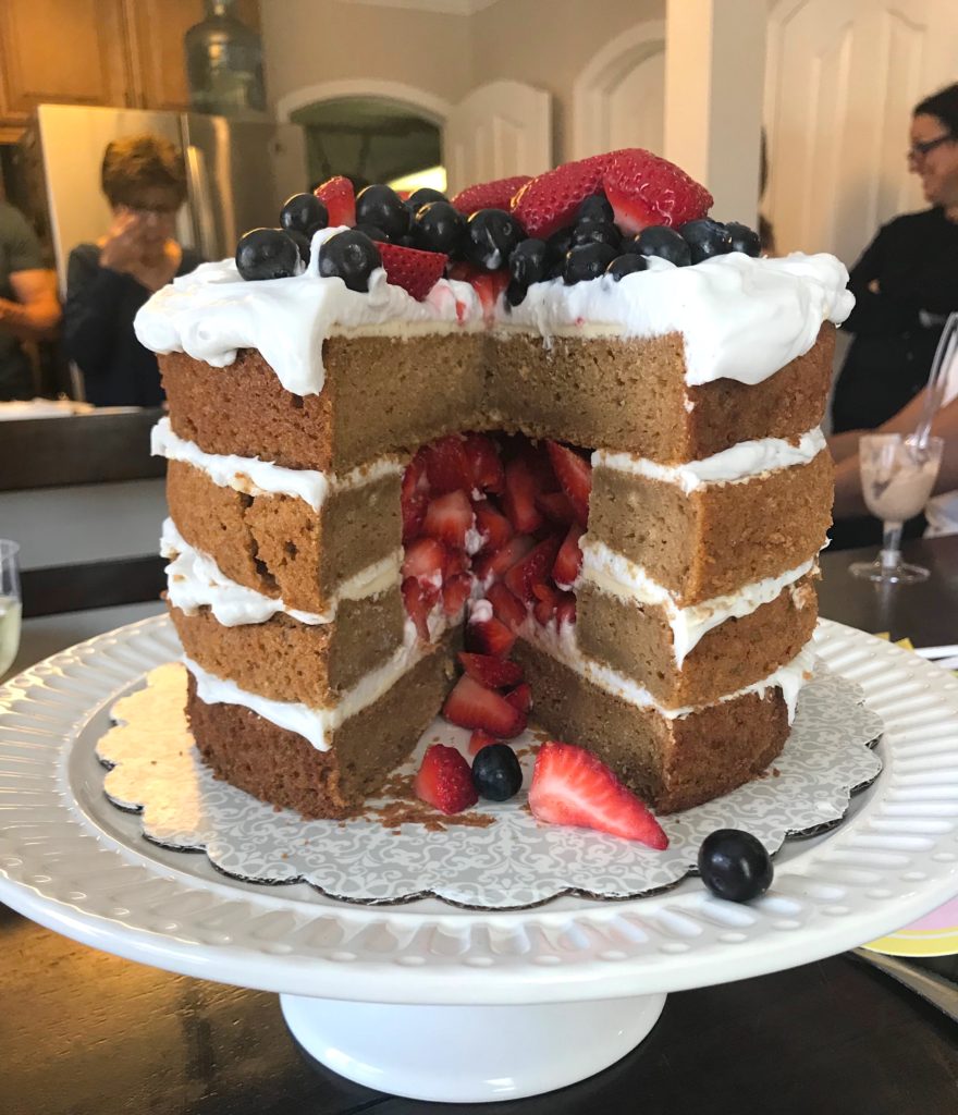 a natural tasty gender reveal cake