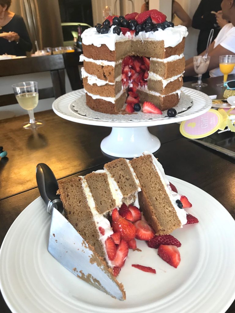 a natural tasty gender reveal cake