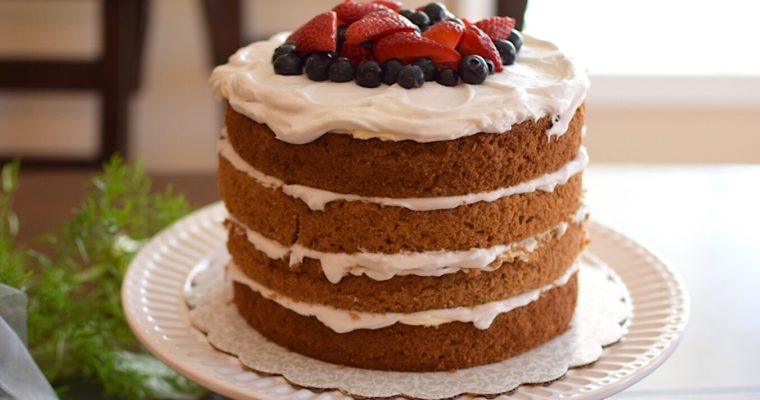 A Natural Tasty Gender Reveal Cake