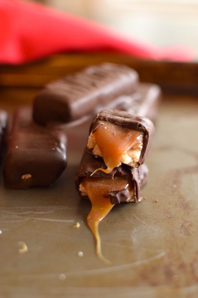 vegan and gluten free Twix bars