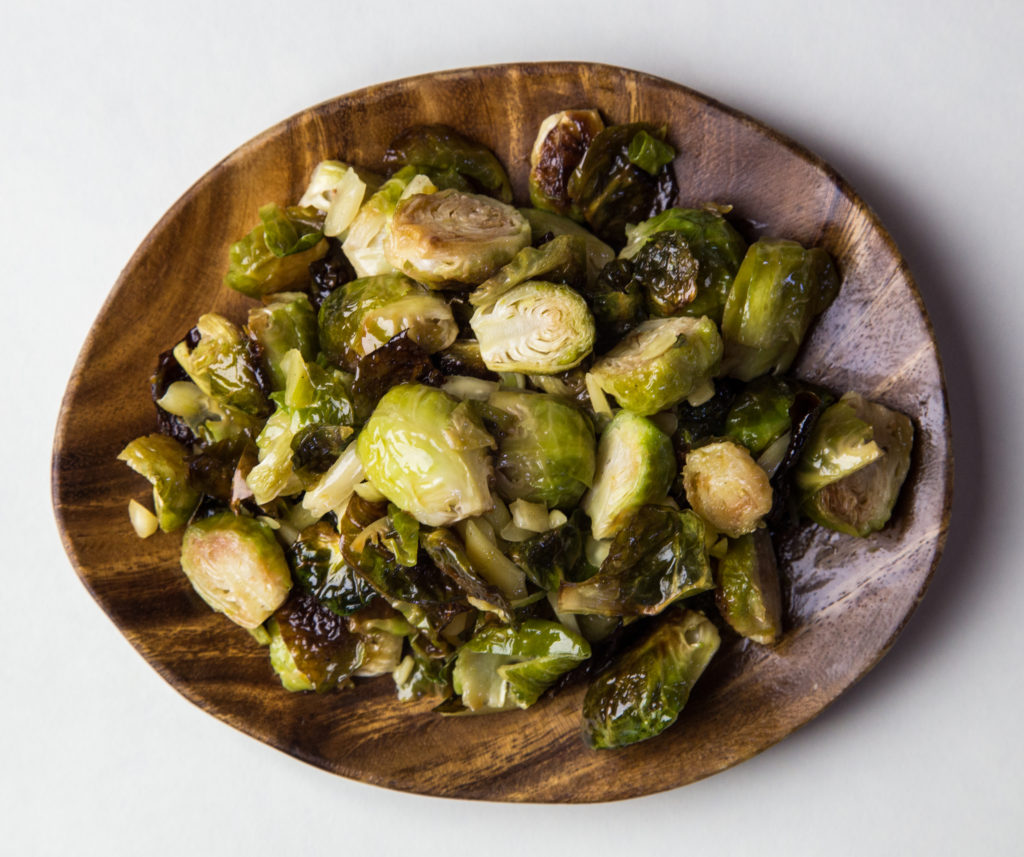 easy vegan Macadamia Nut Brussels Sprouts