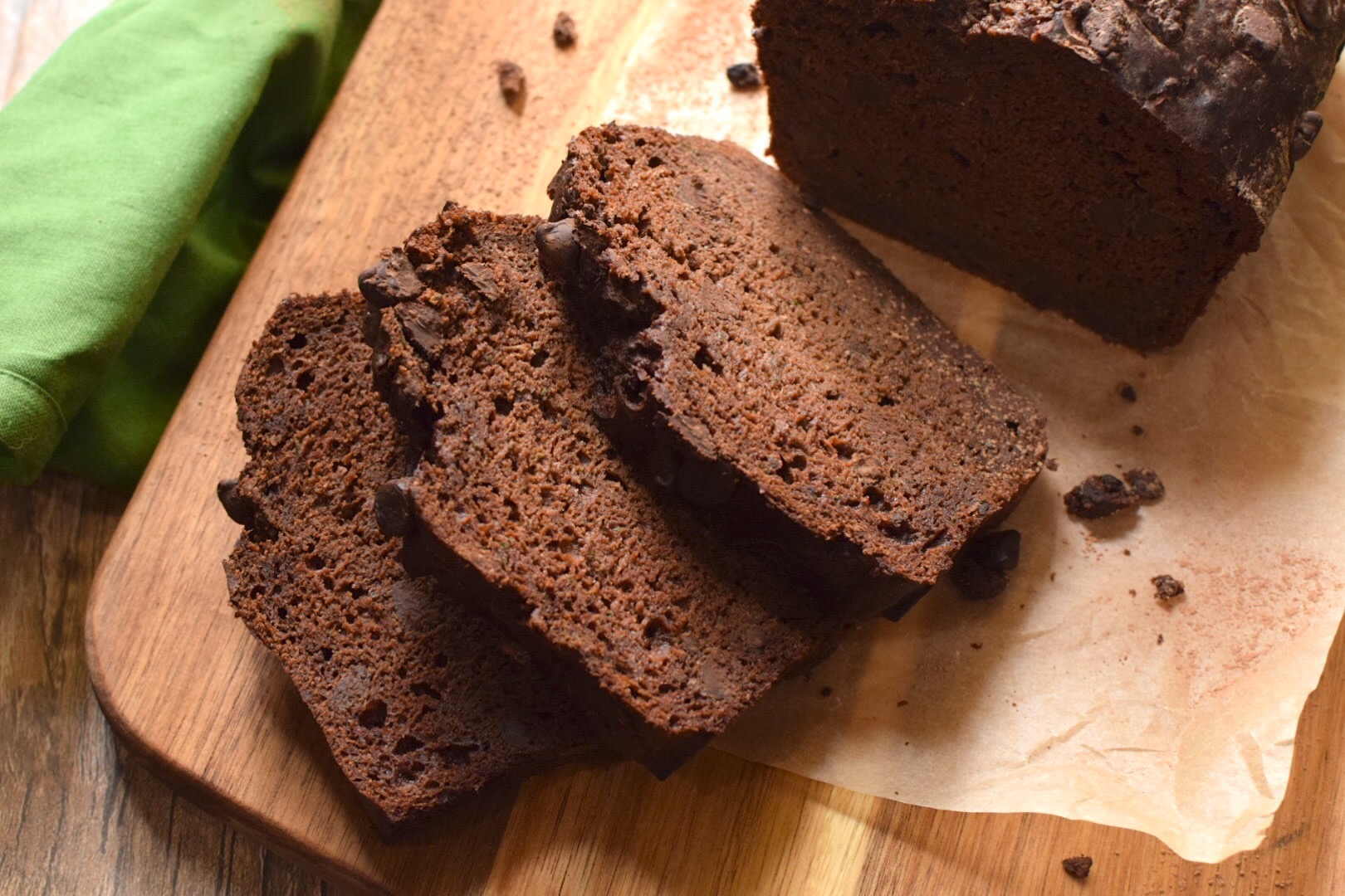 healthy gluten free chocolate zucchini bread