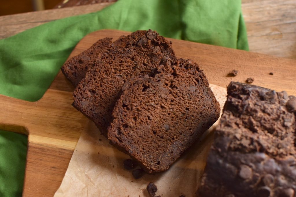 healthy gluten free chocolate zucchini bread 