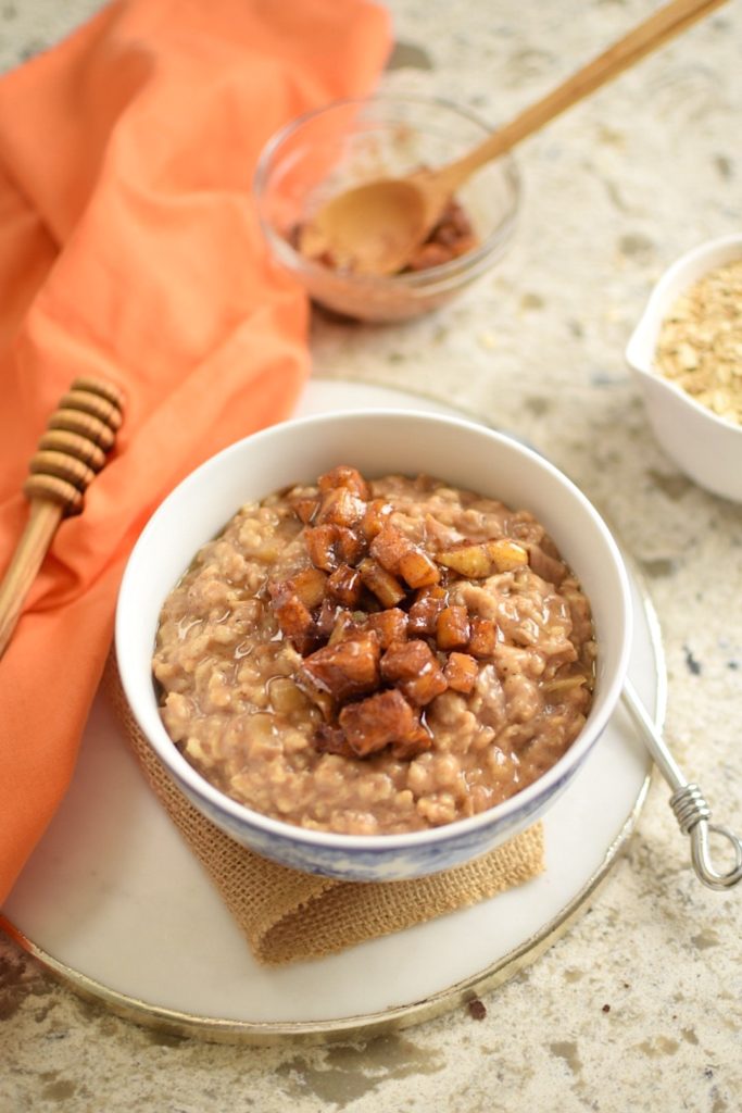 caramelized apple rolled oats