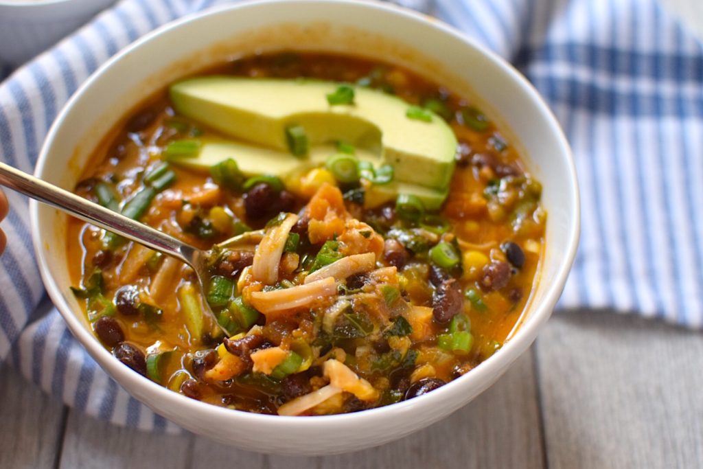 healthy vegan tortilla soup