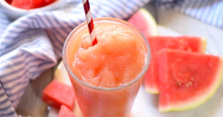 Healthy and refreshing watermelon slushy