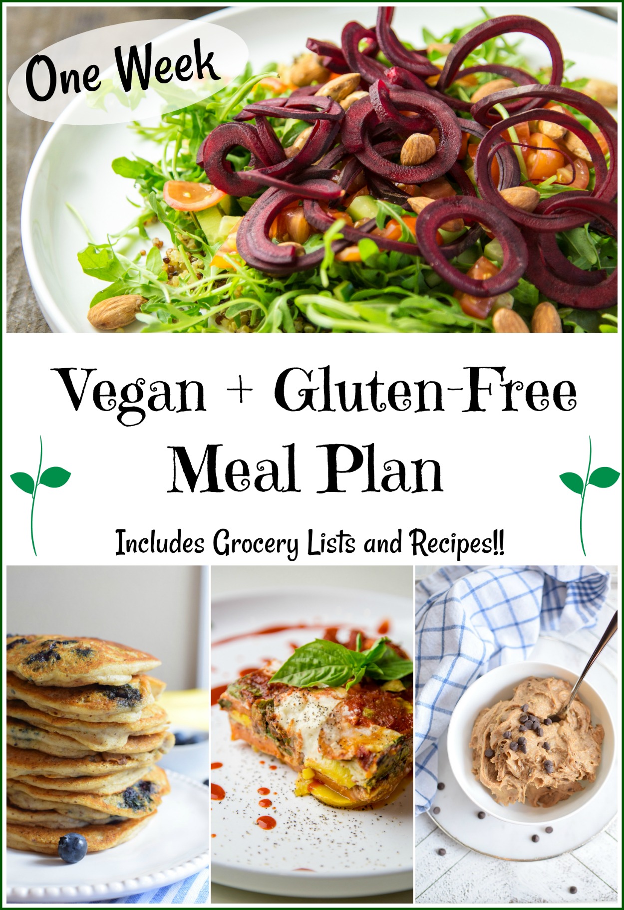 One Week Vegan Gluten Free Meal Plan Natural Tasty Chef